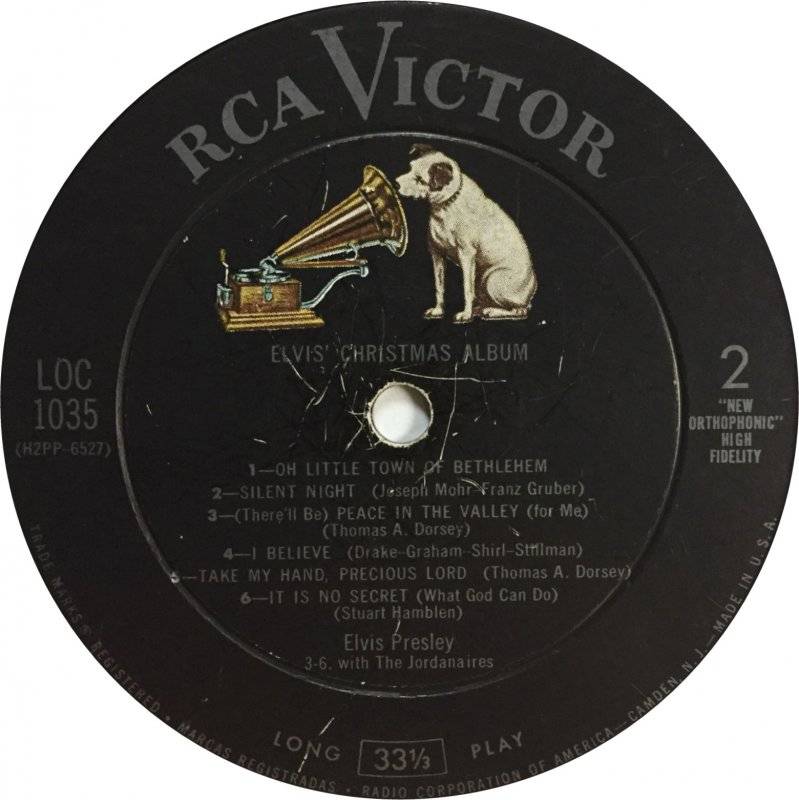 Elvis Presley Elvis Christmas Album : LP Label B